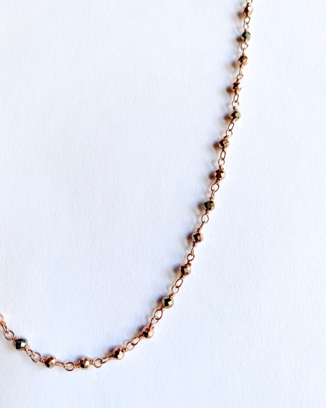 Rosario Necklace (8 colours) | Glass & Brass