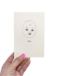 Image 1 of Outline Baby Card Gold