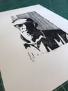 Vic Godard. Subway Sect. Hand Made. Original A4 linocut print. Limited and Signed. Art.