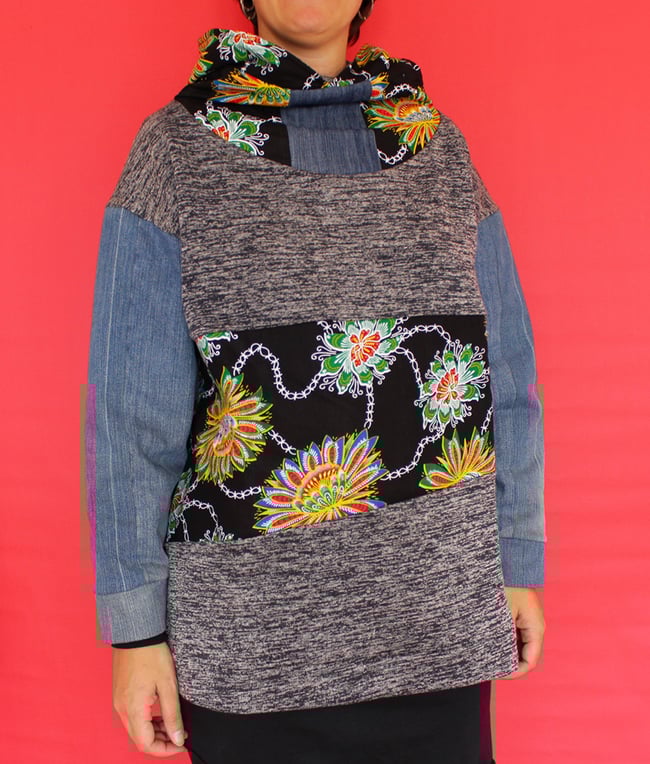 Teranga flor en negro Talla M