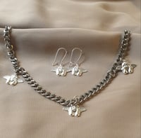 Angel halsband / Angel örhänge (SILVER)
