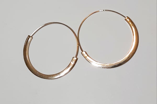 Image of Slim Thick Framed Hoop Earrings  