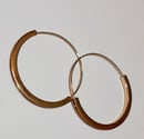 Image 2 of Slim Thick Framed Hoop Earrings  