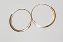 Image 3 of Slim Thick Framed Hoop Earrings
