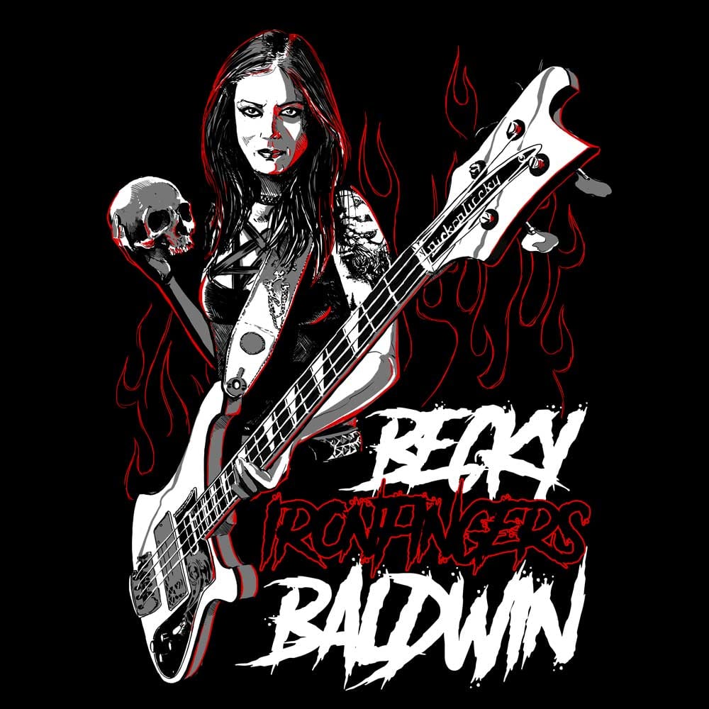 Becky Baldwin 'IRONFINGERS' T-Shirt [S, L, XL, 2XL + Ladyfit remaining]