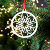 Wooden Christmas Decorations - Snowflake