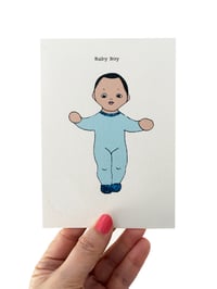 Image 1 of Baby Boy Card - Dark Hair or Blonde Hair