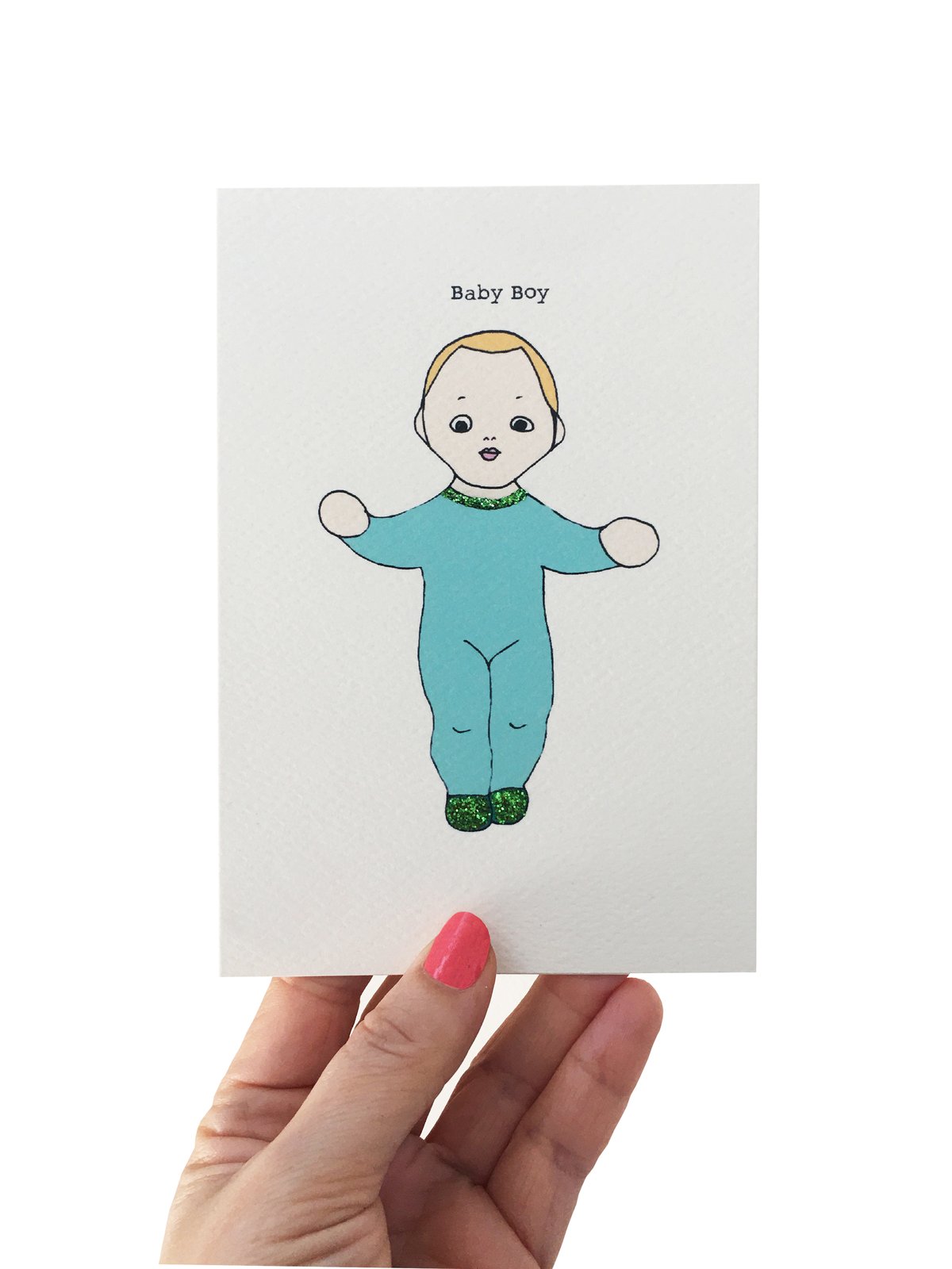 Baby Boy Card - Dark Hair or Blonde Hair