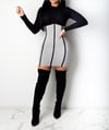 Two Tone Ling Sleeve Dress