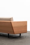 CLOVER COUCH IN TASMANIAN OAK WITH INSTYLE WOOL UPHOLSTERY - AVAILABLE NOW