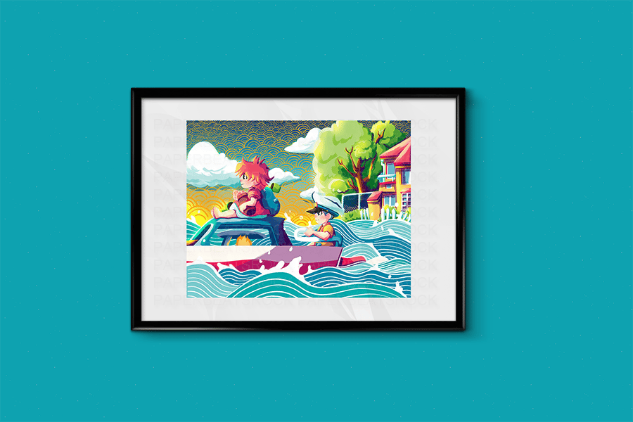 Ponyo Wallpaper | Ghibli artwork, Studio ghibli background, Studio ghibli  art