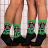 Green and Colorful Logo Socks
