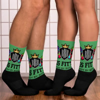 Green and Colorful Logo Socks
