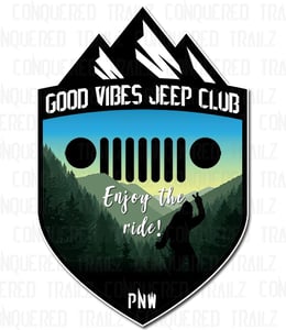 Image of Good Vibes Jeep Club Decal