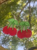 Image 2 of Berry Earrings (Strawberries & Cherries)