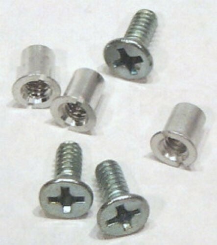 Image of NAB 1/4" Hardware Set Pack of 3 Screws & Barrel Nuts for Metal Tape Reels