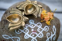 Image 1 of Lotus Diya Pair