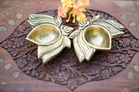Image 2 of Lotus Diya Pair