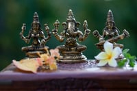 Image 2 of BRASS  Lakshmi, Ganesha, Saraswathi 