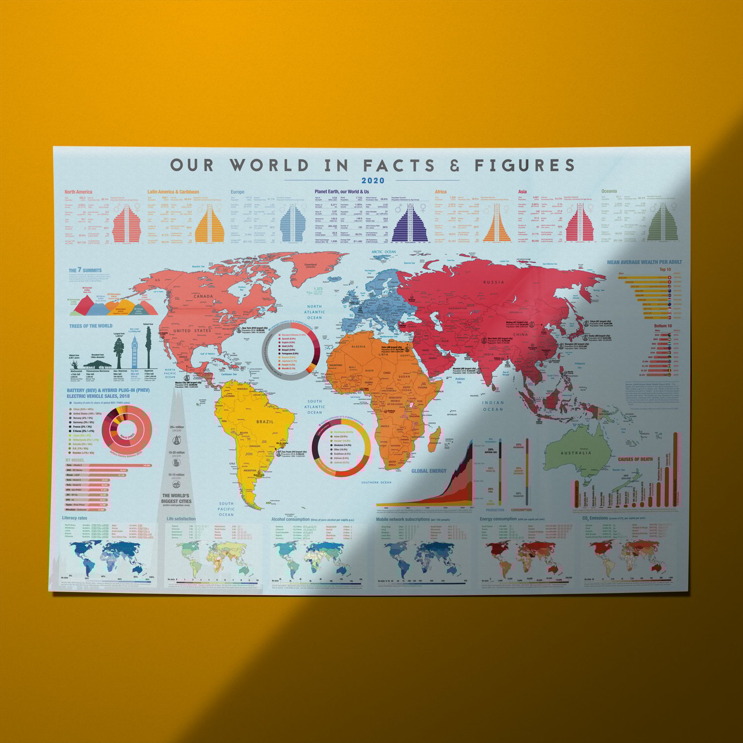 World in Fact & Figures (Light, Unframed)
