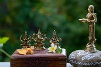 Image 3 of BRASS  Lakshmi, Ganesha, Saraswathi 