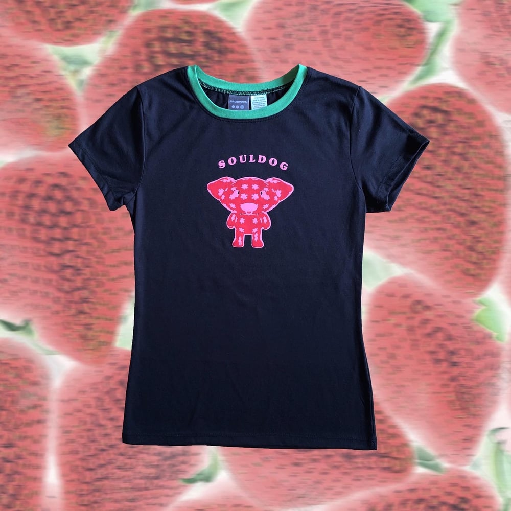 Image of Strawberry Pup Baby Tee