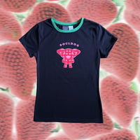 Image 1 of Strawberry Pup Baby Tee