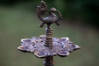 Image 4 of Antique brass standing oil lamp