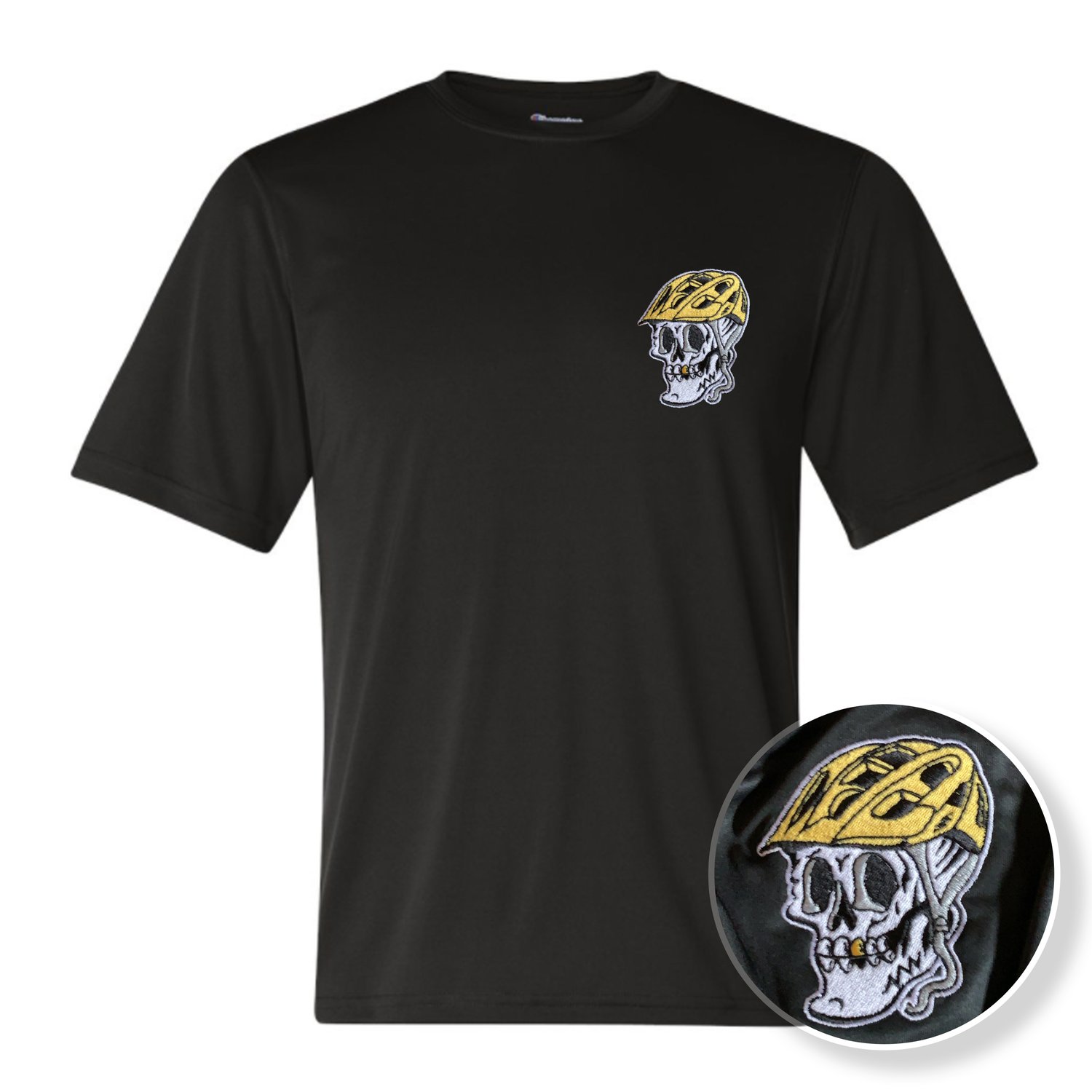 Image of Last Hill - Skull Embroidered Performance T-shirt