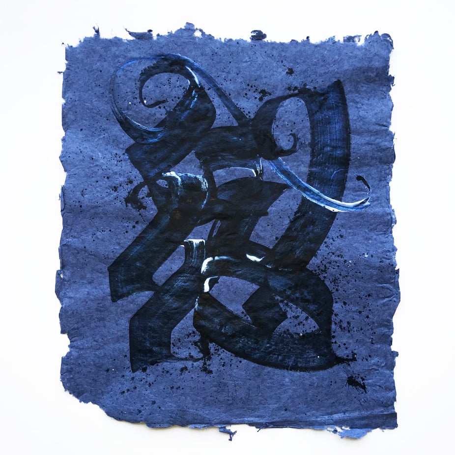 Image of New Shoes, study on blue paper 1 / Niels Shoe Meulman