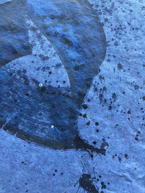 Image of New Shoes, study on blue paper 1 / Niels Shoe Meulman