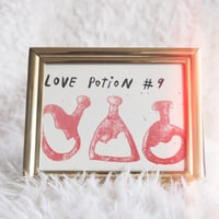 Image 1 of Love Potion No. 9 Framed Linocut