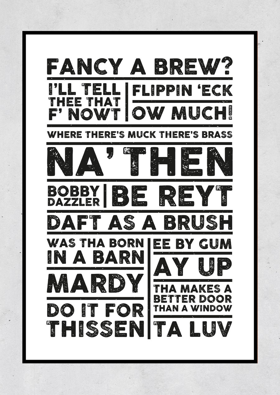 Image of Yorkshire Sayings - Print