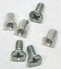 Image 1 of NAB 1/4" Hardware Set Pack of 100 Screws & Barrel Nuts for Metal Tape Reels