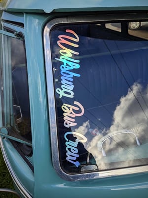 Image of Wolfsburg Bus Crew Rainbow/Chrome Sticker