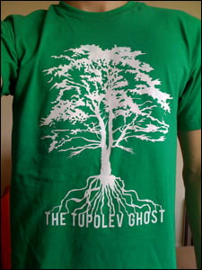 Image of 'Tree' Shirt - White on Green