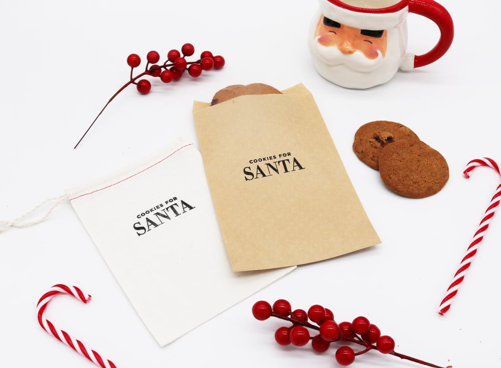 Image of Cookies for Santa Drawstring Treat Bag