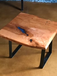 Maple and resin end table