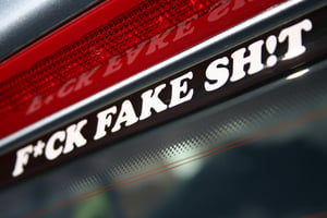 Image of *PREORDER* F*CK FAKE SH!T - 6" Vinyl Decal (White)