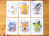 Image 2 of Halloween Pups | 6-Pack 5 x 7" Prints