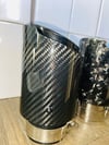 Carbon Fiber Exhaust Tip (Black Inner Tube)