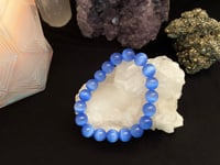 Image 4 of Blue Cat Eye Healing Bracelet 10mm