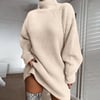 Knitting Turtleneck Sweater Dress