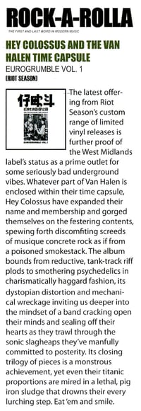 Image 4 of HEY COLOSSUS & THE VAN HALEN TIME CAPSULE 'Eurogrumble Vol 1' Vinyl LP