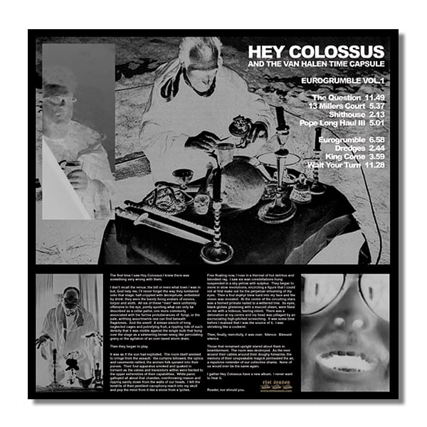 HEY COLOSSUS & THE VAN HALEN TIME CAPSULE 'Eurogrumble Vol 1' Vinyl LP