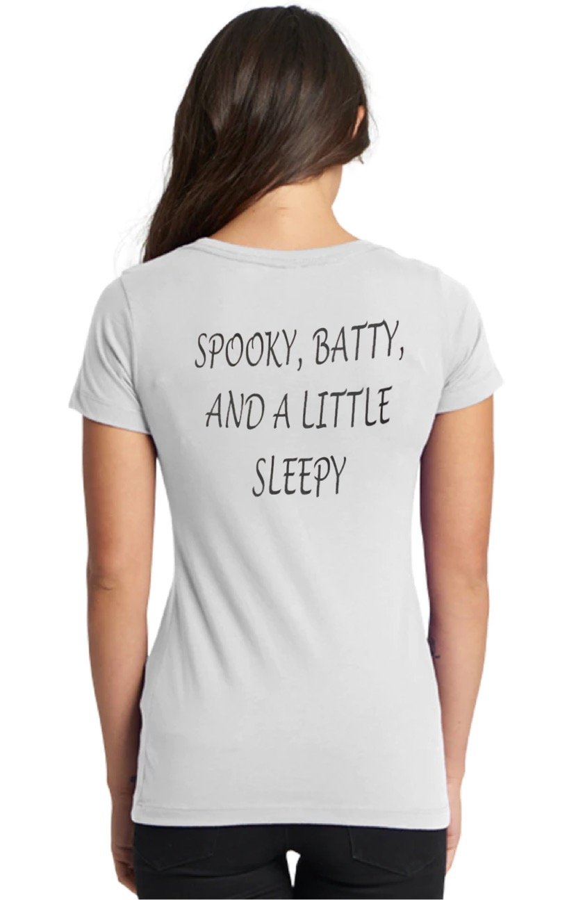 Sleepy Bat Women’s White Tee