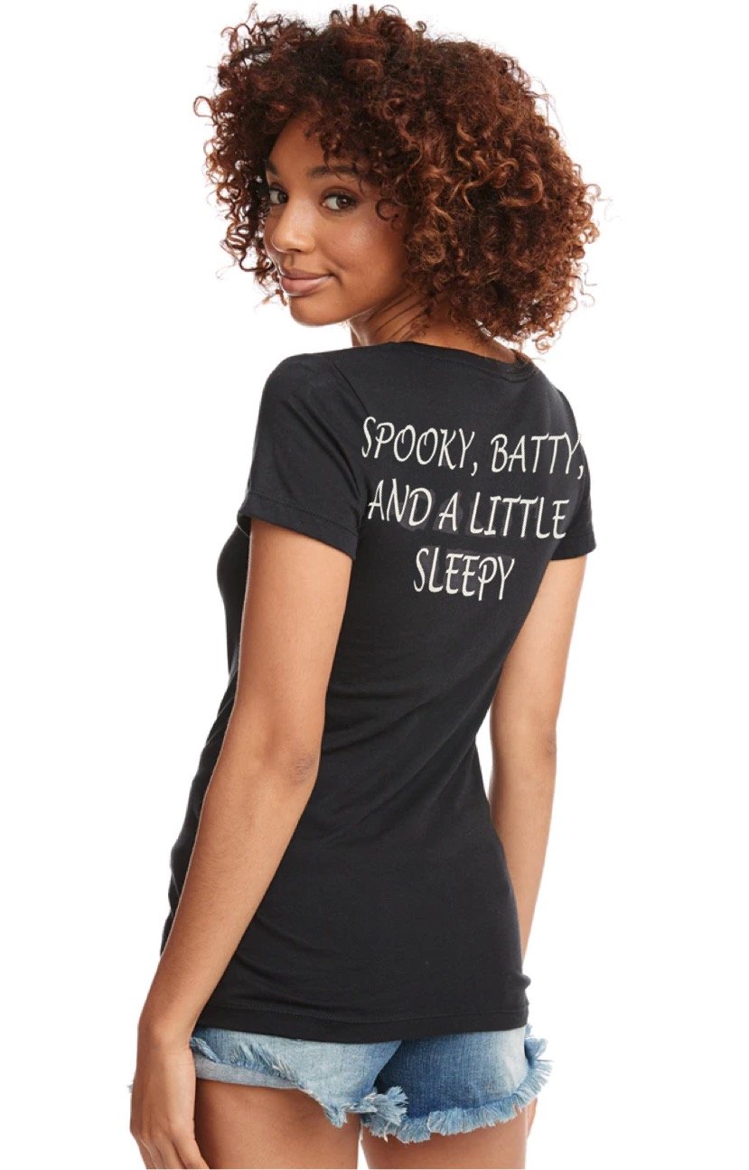 Sleepy Bat Women’s Black Tee