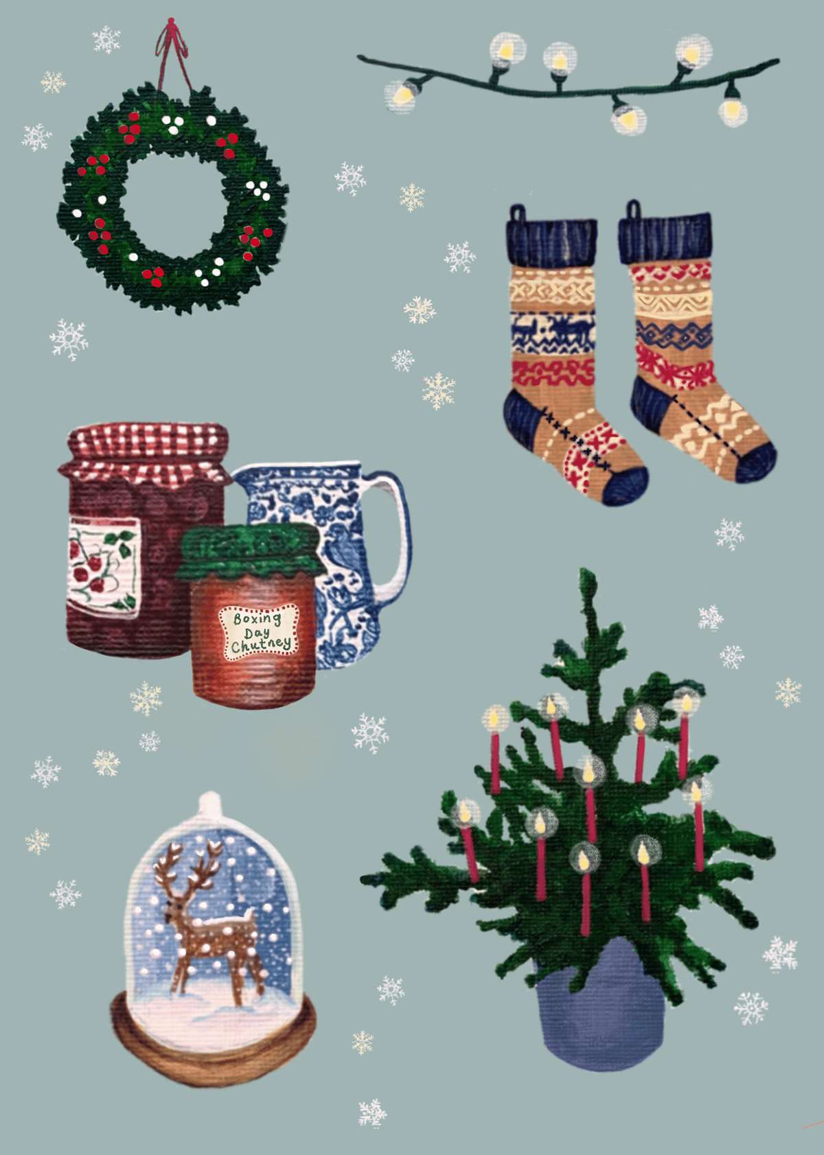 Cosy Christmas 6 Card Bundle