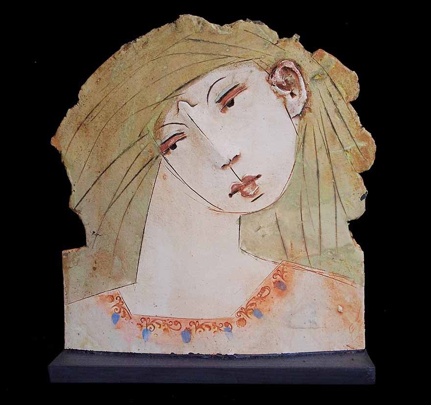 Image of CHRISTY KEENEY CERAMIC SCULPTURE - 'WOMAN'