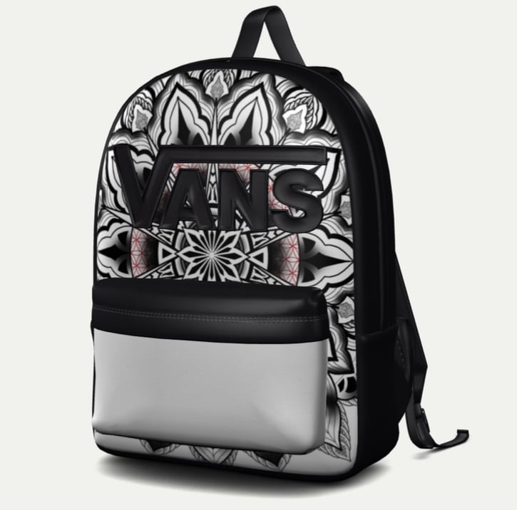 Custom Mandala Vans Backpack | Art by Tfrow